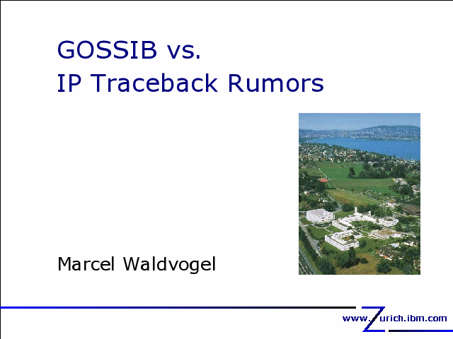GOSSIB vs.. Marcel Waldvogel. 